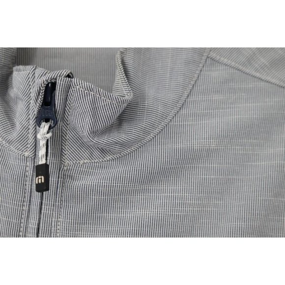 Travis Mathew Jacket Mens Medium Long Sleeve Striped Full Zip Golf casual pocket - Picture 3 of 16